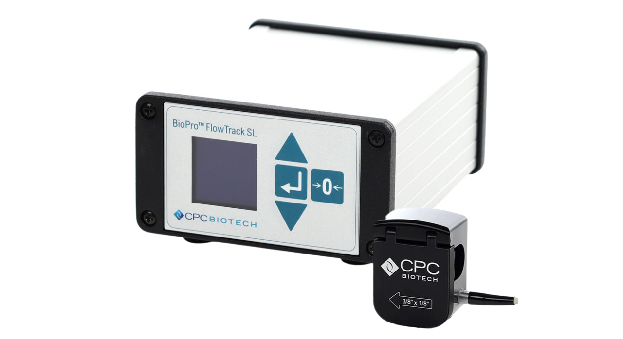 CPC biotech - flowtrack display, BioPro clamp-on